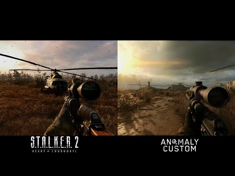 STALKER 2 vs STALKER Anomaly Custom - Vehicles graveyard graphics comparison