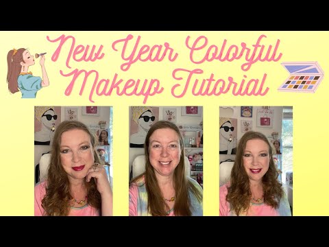 New Year Colorful Full Face Makeup Tutorial || Mary Kay