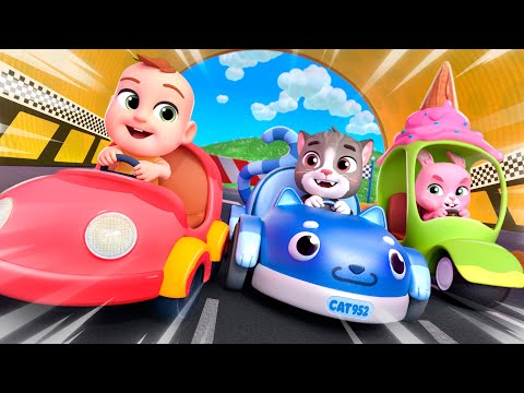 Baby Car Finger Family | Racing Game Song | Lalafun Nursery Rhymes & Kids Songs