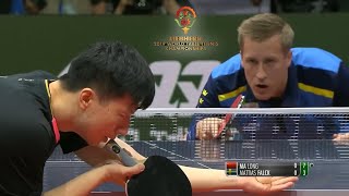 Epic Table Tennis Duel: Ma Long vs Mattias Falck at the 2019 World Championships Final!