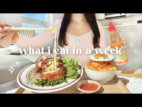 what i eat in a week in the new apartment 🍳 easy & realistic recipes, sushi tacos, starting a blog!