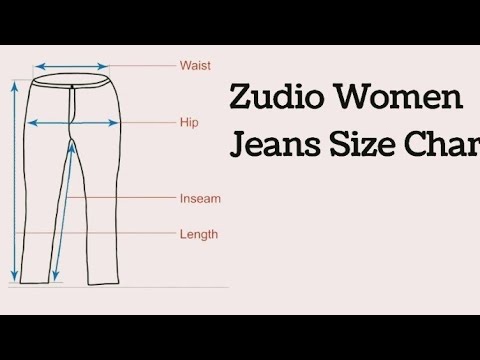 Zudio Women Jeans Size Chart | Zudio Girls Jeans Size Chart | Zudio Women Pant Size Chart | #Zudio