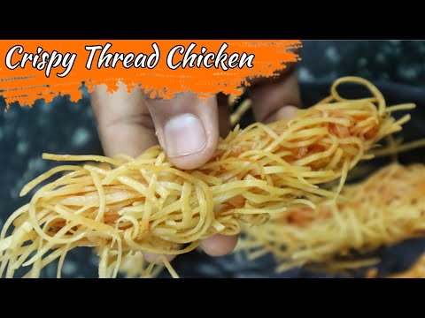 Crispy Thread Chicken Recipe 😋#iftarsnacks #trending #viral #chicken #reels #threadchicken #tiktok