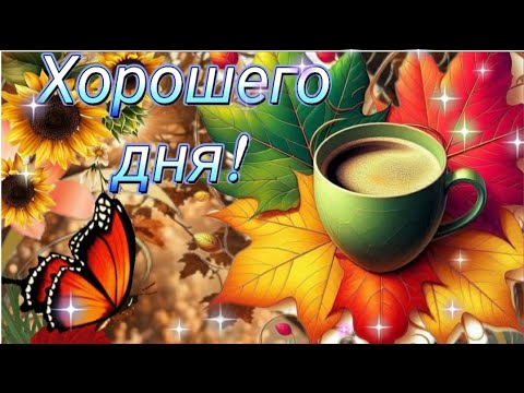 Хорошего и мирного дня! 🌤🍁🎶☕~ ПОЖЕЛАНИЯ ОТ СЕРДЦА ~ Музыкальный приветик