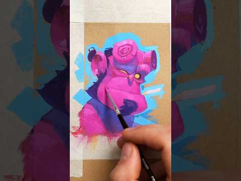 Hellboy Gouache Practise