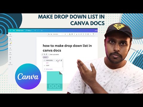 How to make drop down list in canva docs | drop down list in canva docs