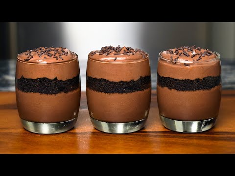 Chocolate mousse with Oreo | No-bake chocolate mousse cups