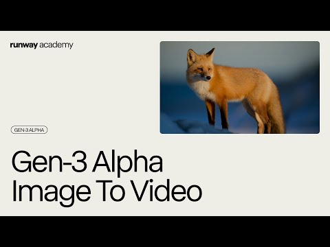 Image to Video with Gen-3 Alpha | Runway Academy