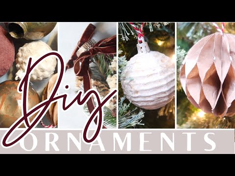 DIY Christmas Ornaments || Affordable & Easy || High End Neutral Ornaments