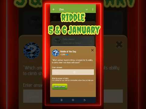 Riddle Of The Day Zoo 5 January | Zoo Riddle Of The Day 5 January | Riddle Of The Day Code Zoo