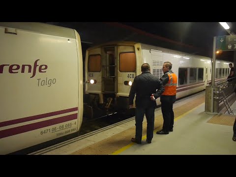 Último trenhotel La Coruña-Zamora-Madrid (trayecto Santiago - La Gudiña). 30/01/2016.