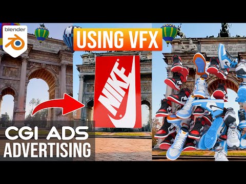 How To Create Nike Shoe CGI Ads Using VFX in Blender | Blender VFX Tutorial