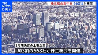 668社が開催“株主総会集中日”　「モノ言う株主」の株主提案の決議の行方は？｜TBS NEWS DIG