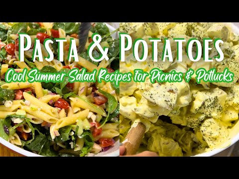 SUMMER MEAL PREP! The Best Greek Pasta Salad & Southern Potato Salad Recipe