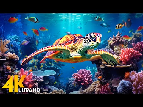 Ocean 4K - Sea Animals for Relaxation, Beautiful Coral Reef Fish in Aquarium(4K Video Ultra HD) #5