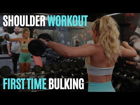 My First Bulk Series | Prep for Bikini Bodybuilding Competition | Shoulder Workout | EP.1