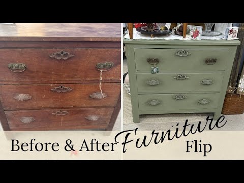 $30 Antique Dresser Furniture Flip ~ Flipping for Profit ~ Moody Dresser Makeover ~ 1st Friday