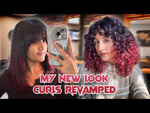 My Curly Hair Routine After a New Haircut & Color! @madhushreee