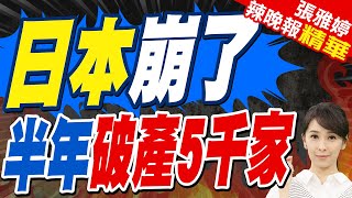 2大困境難解 日本破產企業創11年新高 | 日本崩了 半年破產5千家【張雅婷辣晚報】精華版@中天新聞CtiNews