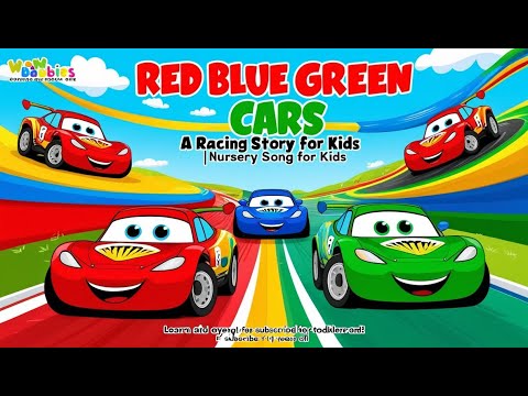 Red Blue Green Cars|| A Racing Story for Kids||Wow Babies||Nursery Song for kids||#kidssongs