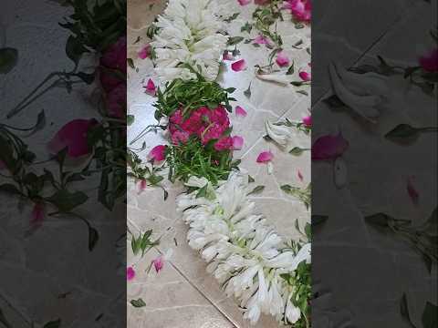 అందమైన లిల్లి పూల దండ #homemadegarland #garland #garlandmaking #lillyflower #youtubeshorts #shorts