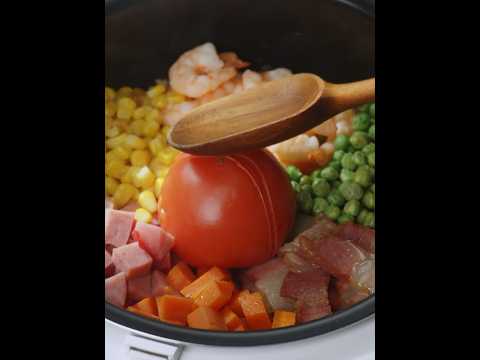 【一颗番茄饭🍅】有饭有菜一锅端，好吃到被打耳光也不肯放手 #cooking #food #delicious