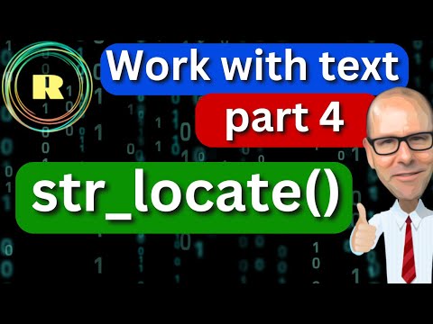 Manipulation Text in R: Using str_locate() with the stringr Package | R programming for Beginners