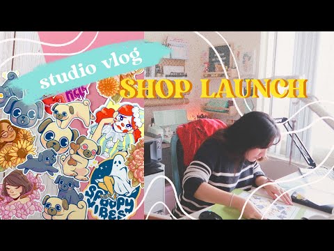 ⭐️ studio vlog 01 ⭐️ launching my shop, Hobonichi unboxing, and new art supplies!