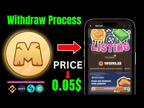 Memefi Airdrop Withdraw Process | Memefi Airdrop Price | Binance Listing Confirm |