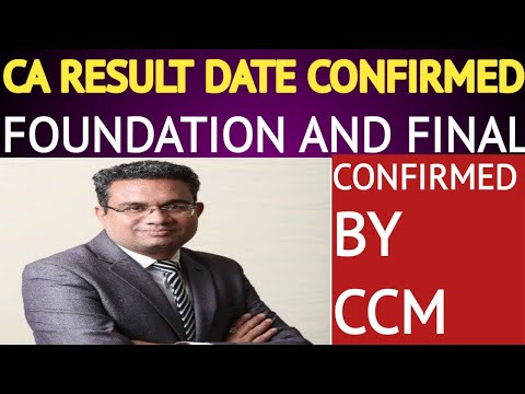 |CA December Result 2021 Date Confirmed By CCM| Foundation & Final