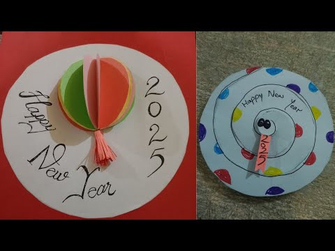 DIY Happy New Year Paper Card Idea | Easy Handmade New Year Card Design