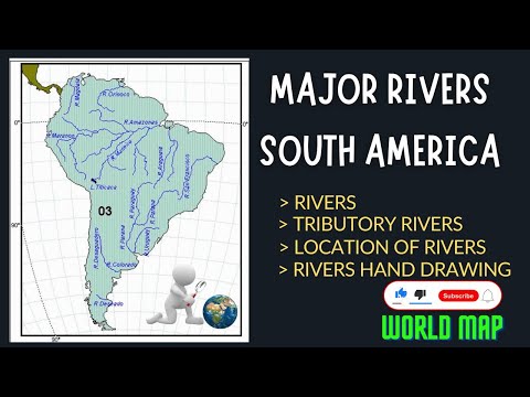 Main South America Rivers Map / Rivers of South America Map / South America River Map / Amazon River