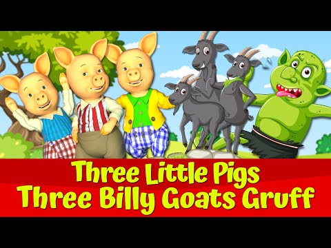 The Three Little Pigs & The Big Bad Wolf 🐷🐺🔴 I Three Billy Goats Gruff🐐🔴I Fairytale For Kids🌟