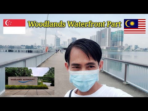 新加坡周末休闲好去处。对岸就是马来西亚柔佛新山。兀兰海滨公园 ( Woodlands Waterfront Part 2021 )