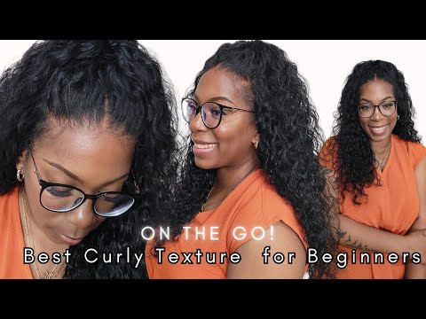 Run WIG Run! Best Curl Texture for Beginners on the GO! Waterwave NO GLUE Wig Install Nadula Hair