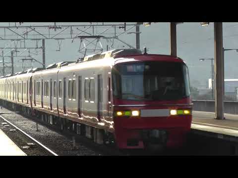 名鉄1800系1806F+1200系1112F　特急岐阜ゆき本宿駅通過