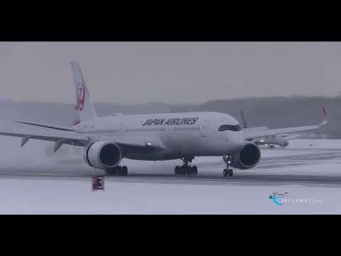 【冬の新千歳空港 2022】Japan Airlines(JAL) Airbus A350-900 JA13XJ