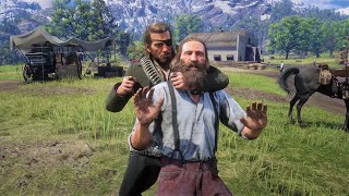 Red Dead Redemption 2 - Funny Scene & Brutal Ragdolls #1 4K 60 FPS