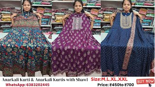 Affordable & Elegant Anarkali Kurtis with Shawl Sets in Ambattur, Chennai  Keerthi Fashion Store