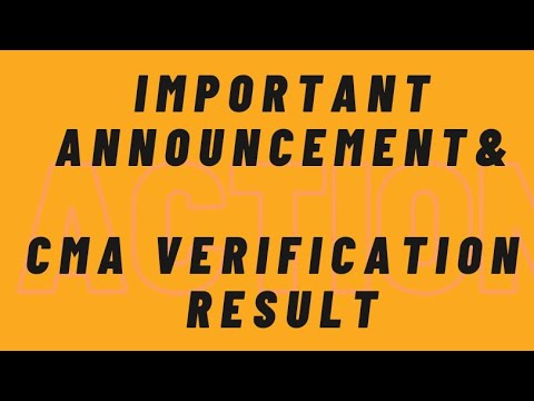 Announcement for CMA students