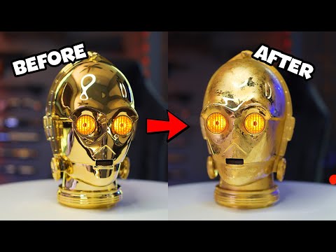 Weathering The Premium C-3PO Head From Star Wars Galaxy's Edge! (Galactic Archive Series)