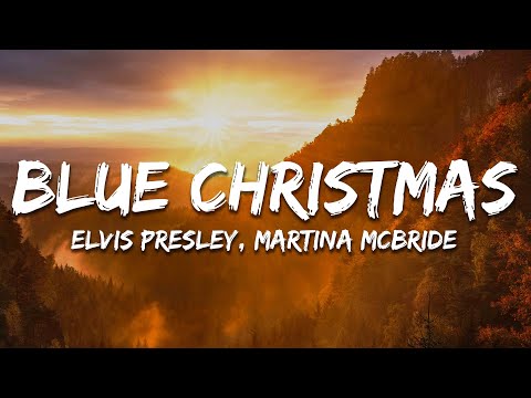 Elvis Presley - Blue Christmas (Lyrics)