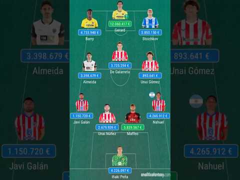 ⭐️ MI ALINEACIÓN DE CHOLLOS FANTASY PARA LA JORNADA 10 | LaLiga 24/25 #laligafantasy #fantasy #short