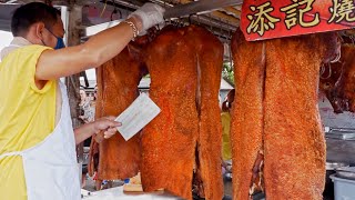 Sold out 4 Roasted Pigs in 1 hours！Crispy Roasted Pork Master/最火熱燒肉！1小時賣光4隻烤豬, 脆皮燒肉大師/添記燒肉