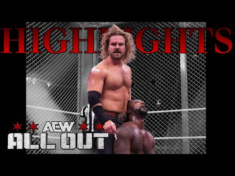 Swerv Strickland vs Hangman Page - Lights Out Steel Cage Match - AEW All Out 2024 - Highlights.