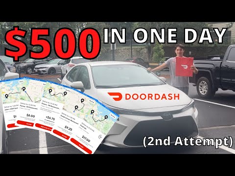 $500 In ONE DAY DoorDash Challenge (2nd Attempt) Can We FINALLY Do It? +Uber Eats, Instacart