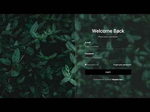 Build A Responsive Login Page With Backdrop Filter Using HTML & CSS