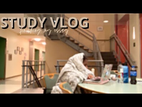 Study Vlog | Finish my paper with me | Vlogmas Day 9