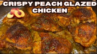 Crispy Peach Glazed Chicken