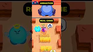 Sigma Grom Destroyed Lobby! Animation VS Real Game!? 🥶🗿 #brawlstars #shorts